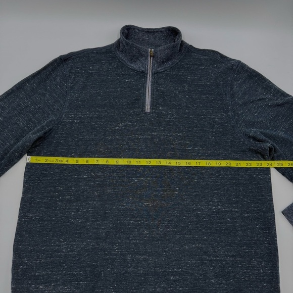 Faherty Men's Blue Cotton Blend Quarter-Zip Sweater XXL - Picture 6 of 10